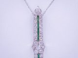 1.9 Carat Diamond Emerald Pendant